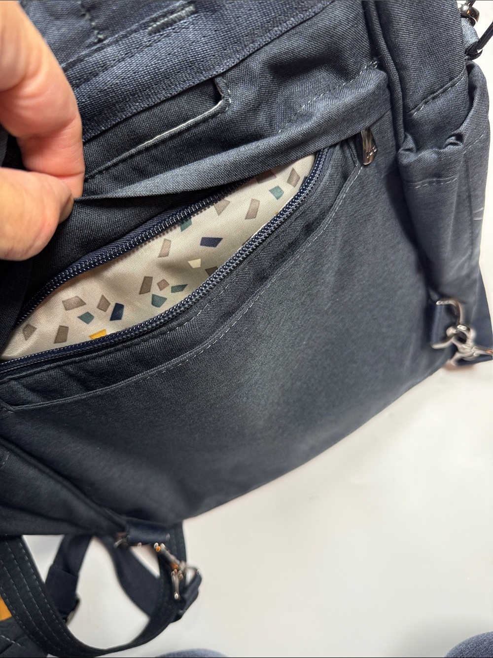 Lug Legacy Mini Puddle Jumper with Backpack Straps Crossbody in Navy - Picture 11 of 11